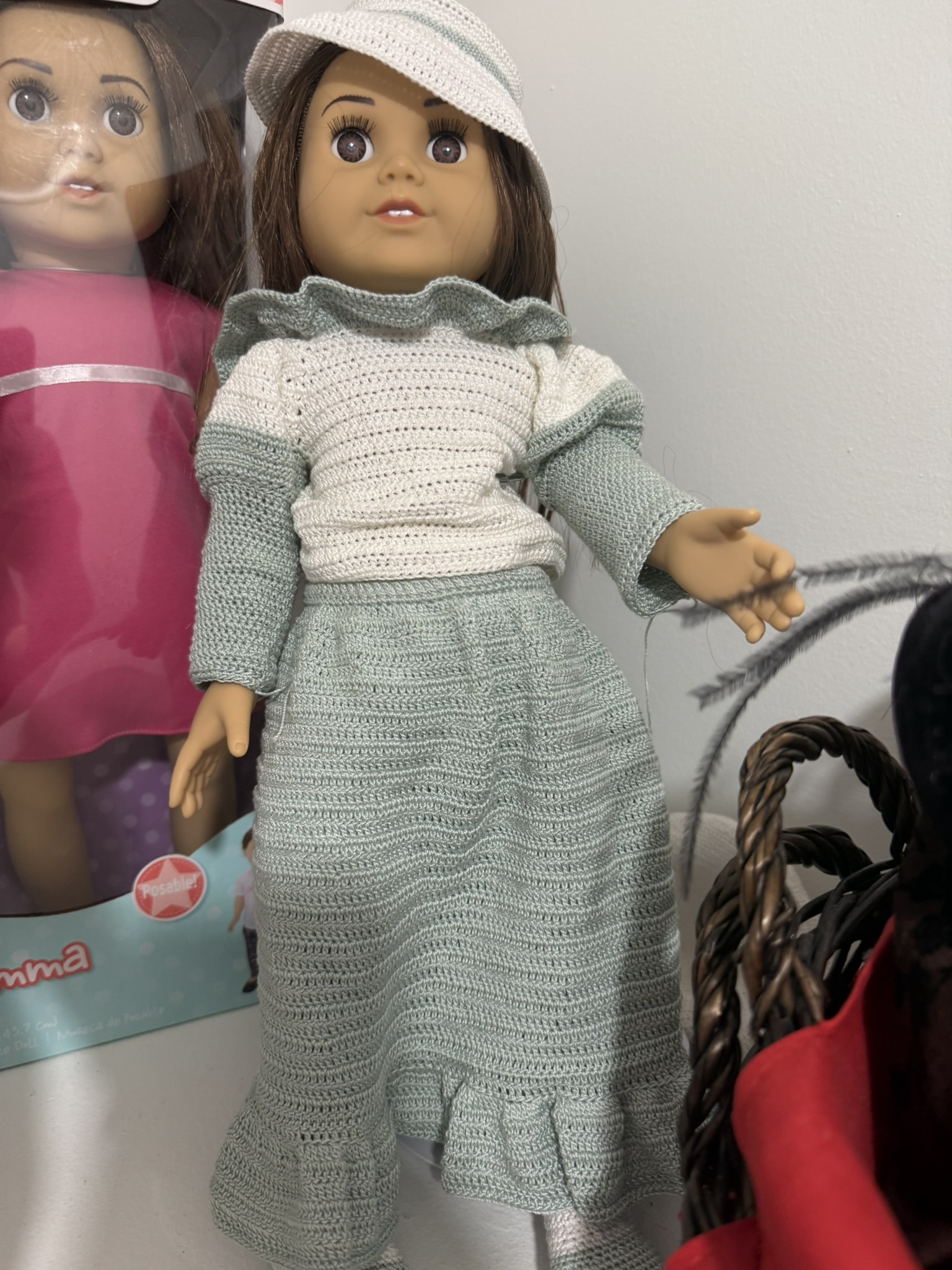 Sage Garden 5-piece crochet doll outfit pattern PDF